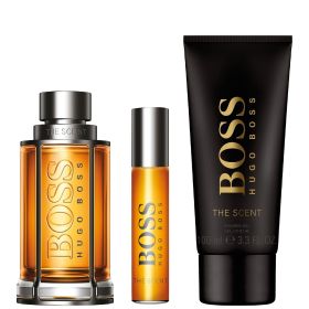 HUGO BOSS THE SCENT 3 PCS SET FOR MEN: 3.3 EAU DE TOILETTE SPRAY + 0.33 EAU DE TOILETTE SPRAY + 3.3 SHOWER GEL