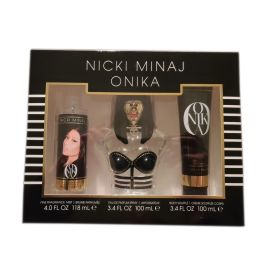 NICKI MINAJ ONIKA 3 PCS SET FOR WOMEN: 3.4 EAU DE PARFUM SPRAY + 3.4 BODY LOTION + 1.7 BODY MIST