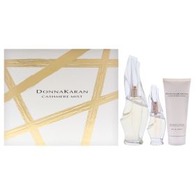 Cashmere Mist by Donna Karan for Women - 3 Pc Gift Set 3.4oz EDP Spray, 0.5oz EDP Spray, 3.4oz Body Lotion