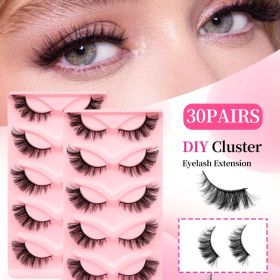 2026 New Fox Eye False Eyelashes - DIY Segmented False Eyelashes, Natural, Thick, and Simulated Eyelash Set