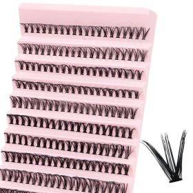 Large-capacity V-shaped Segmented Single-cluster False Eyelashes, Natural and Realistic Eyelash Extension Set